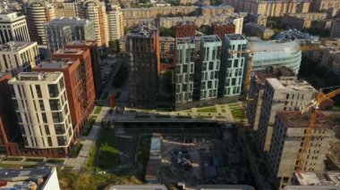 Moskova'da binalar inşaat