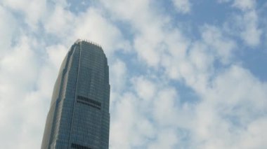 gün zaman hong kong IFC üst panorama 4 k Çin bina