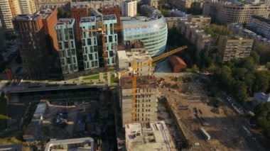 Moskova'da binalar inşaat