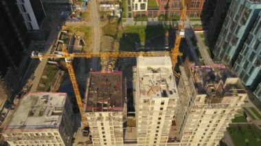 Moskova'da binalar inşaat