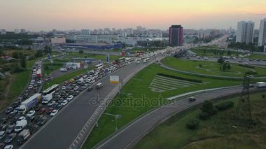 Moskova trafik cityscape panorama