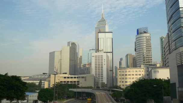 Den čas panorama Hong Kong — Stock video