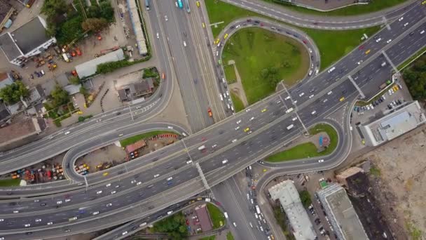 Moskou verkeer stadsgezicht panorama — Stockvideo