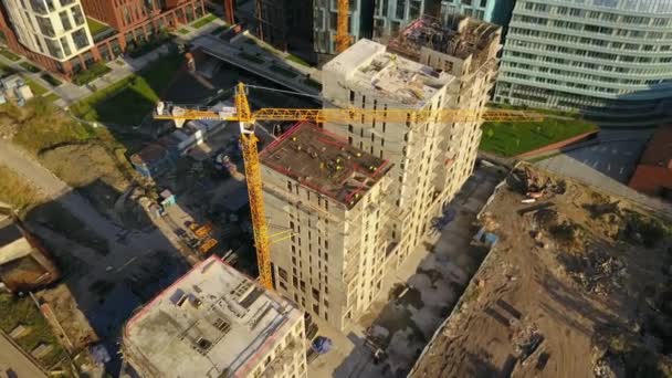 Budowa budynków w Moskwie — Wideo stockowe