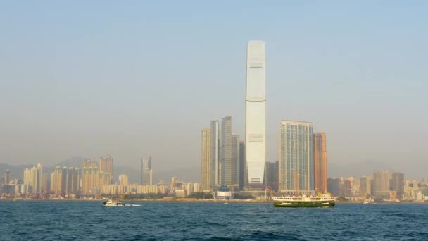 День час Панорама Гонконгу — стокове відео