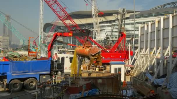 Bahía de construcción panorama — Vídeos de Stock