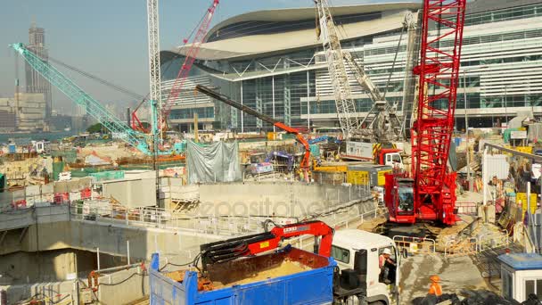 Bahía de construcción panorama — Vídeos de Stock