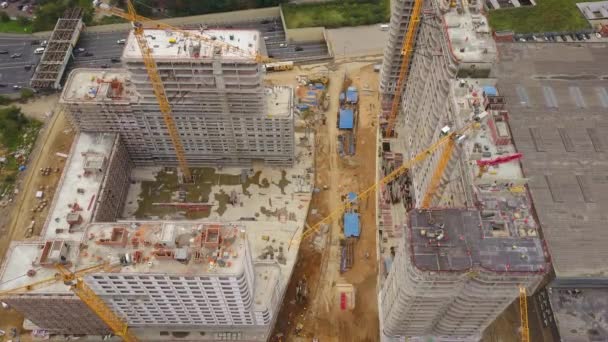 Moskova'da binalar inşaat — Stok video