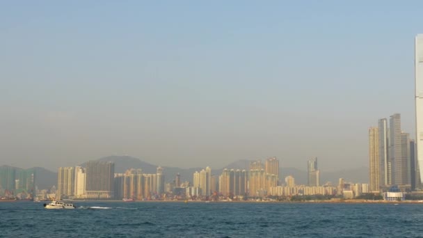Gün zaman panorama Hong Kong — Stok video