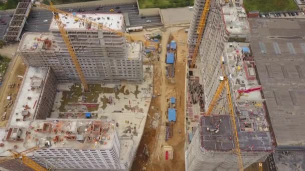Construcción de edificios en Moscú — Vídeos de Stock
