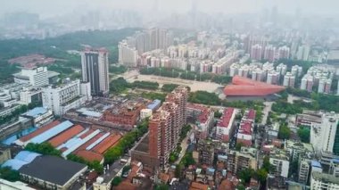 Zaman atlamalı cityscape görüntüleri Wuhan City, Çin