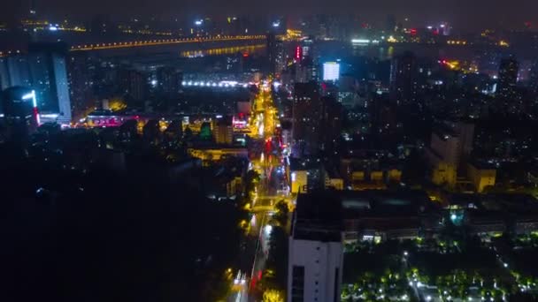 Night wuhan traffi — Stock Video