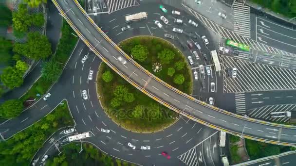 Images Temps Écoulé Ville Wuhan Avec Trafic Achalandé Chine — Video