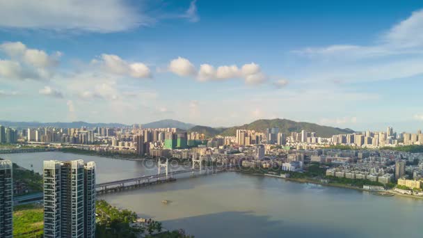 Panorama aérien de la ville de zhuhai — Video