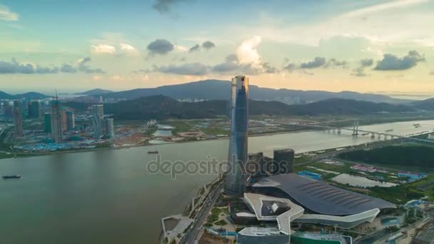 Zhuhai international convention and exhibition center — Stock Video