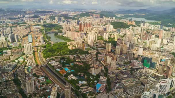 Shen Zhen Panorama Del Paesaggio Urbano — Video Stock