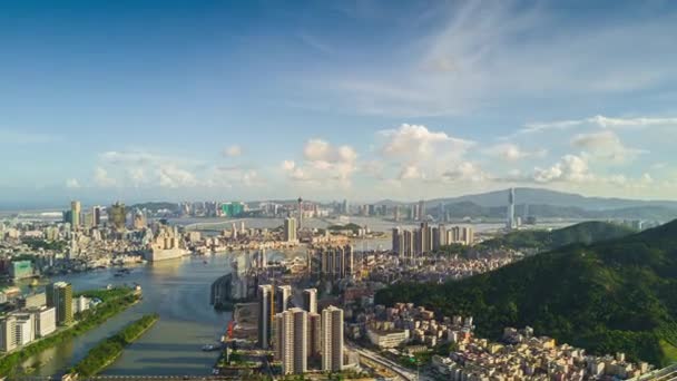 Zhuhai città panorama aereo — Video Stock