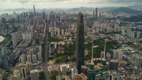 Shen Zhen Cityscape Footage Panorama — Stock Video