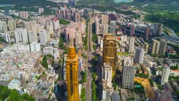 Shen Zhen Stadsgezicht Beeldmateriaal Panorama — Stockvideo