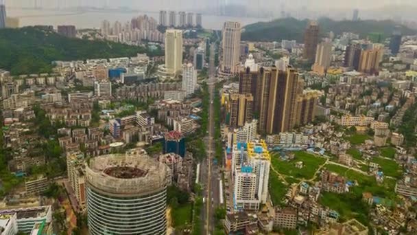 Zhuhai paesaggio urbano panorama del traffico — Video Stock