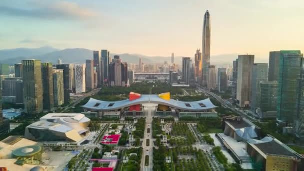 Shen Zhen Stadsgezicht Beeldmateriaal Panorama — Stockvideo