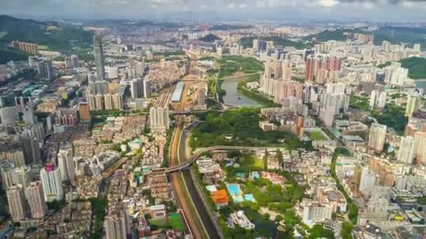 Paisaje Urbano Shen Zhen Panorama — Vídeo de stock