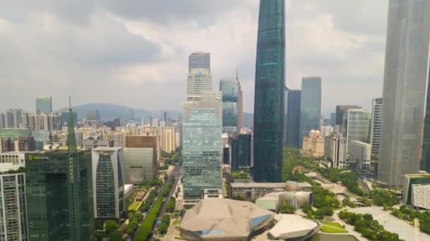 Dia Tempo Guangzhou Paisagem Urbana Industrial Panorama Aéreo Timelapse Imagens — Vídeo de Stock