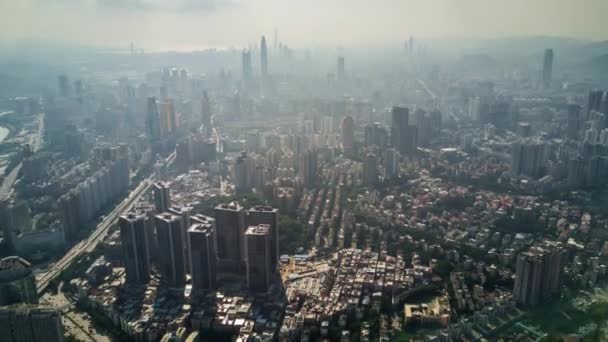 Shen Zhen Stadsgezicht Beeldmateriaal Panorama — Stockvideo