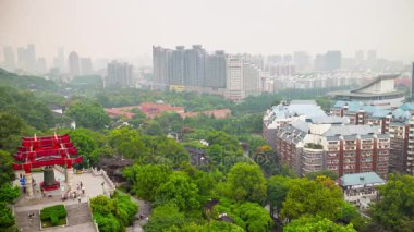 Zaman atlamalı cityscape görüntüleri Wuhan City, Çin