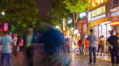 Zaman atlamalı görüntüleri Wuhan City ile yoğun trafik, Çin