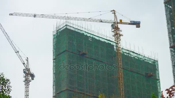 Construcción de edificios panorama — Vídeo de stock