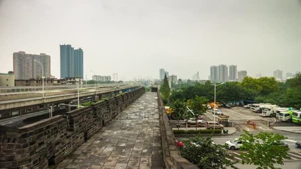 Time Lapse Footage Wuhan City Busy Traffic China — Vídeo de Stock