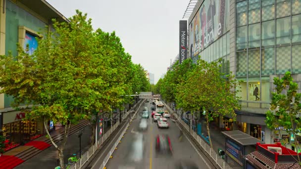 Zeitraffer Aufnahmen Der Stadt Wuhan Mit Viel Verkehr China — Stockvideo