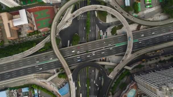 Hora Del Día Guangzhou Paisaje Urbano Panorama Aéreo Tráfico Timelapse — Vídeo de stock