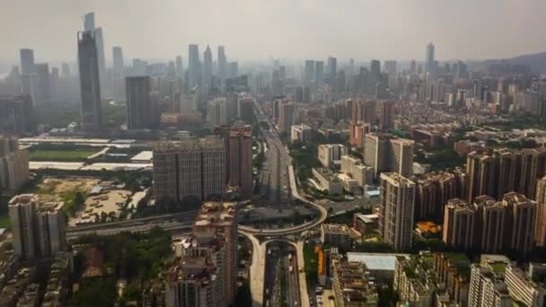 Día Hora Guangzhou Paisaje Urbano Industrial Panorama Aéreo Timelapse Metraje — Vídeo de stock