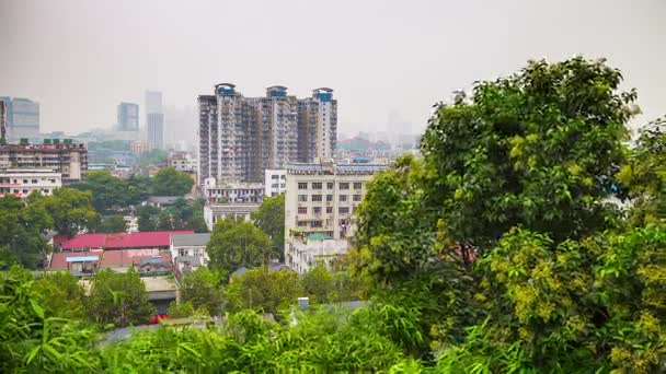 Idő Telik Városkép Felvételeket Wuhan Város Kína — Stock videók