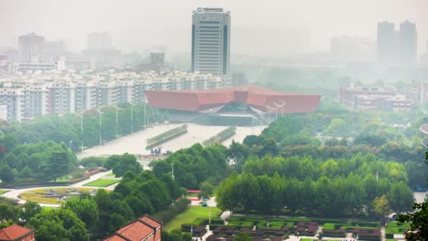 Imágenes Paisajes Urbanos Lapso Tiempo Ciudad Wuhan China — Vídeo de stock
