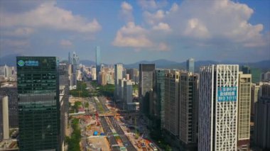 Shenzhen cityscape hava panoram