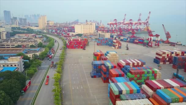 Famoso porto de Shenzhen cidade — Vídeo de Stock