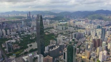 Shenzhen cityscape hava panoram