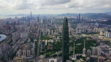 Shenzhen cityscape hava panoram