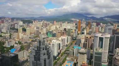 Shenzhen cityscape hava panoram