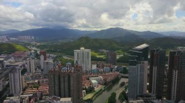 Shenzhen cityscape hava panorama