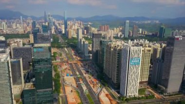 Shenzhen cityscape hava panoram