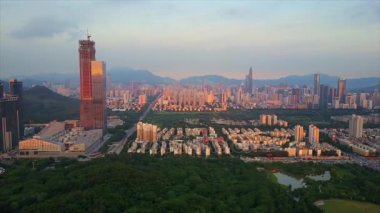 Shenzhen cityscape hava panoram