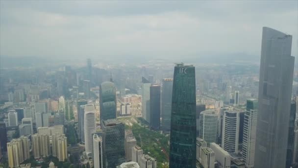 Dia Tempo Guangzhou Paisagem Urbana Industrial Panorama Aéreo Imagens China — Vídeo de Stock