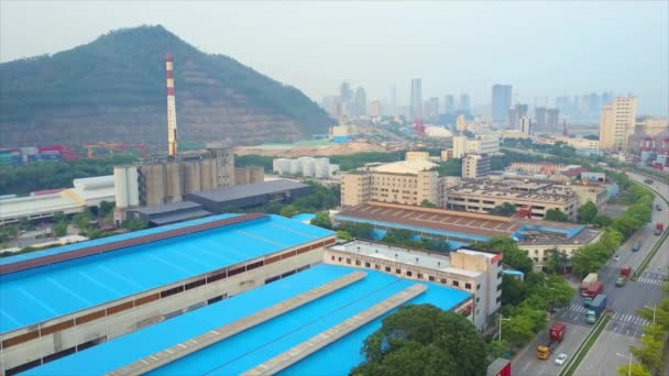 Šen-čen slavné kontejner port — Stock video