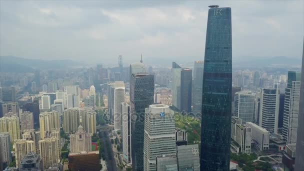 Dia Tempo Guangzhou Paisagem Urbana Industrial Panorama Aéreo Imagens China — Vídeo de Stock