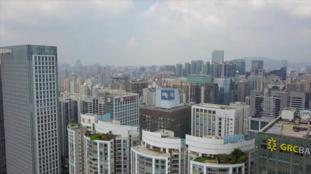 Day Time Guangzhou Industrial Cityscape Aerial Panorama Footage China — Stock Video