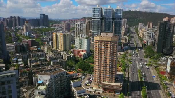 Panorama de la circulation dans le paysage urbain de Zhuhai — Video